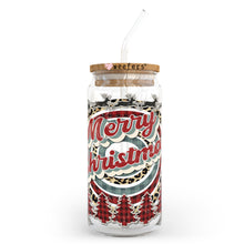 Load image into Gallery viewer, Vintage Merry Christmas 20oz Libbey Glass Can, 34oz Hip Sip, 40oz Tumbler UVDTF or Sublimation Decal Transfer
