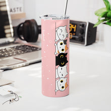 Load image into Gallery viewer, 20oz Skinny Tumbler Wrap - Kitty Cats Have a Nice Day
