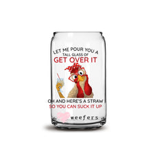 Load image into Gallery viewer, Let Me Pour You a Tall Glass of Get Over It  16oz Libbey Glass Can UV-DTF or Sublimation Wrap - Decal
