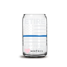 Load image into Gallery viewer, Retired Not My Problem Police 16oz Libbey Glass Can UV-DTF or Sublimation Wrap - Decal
