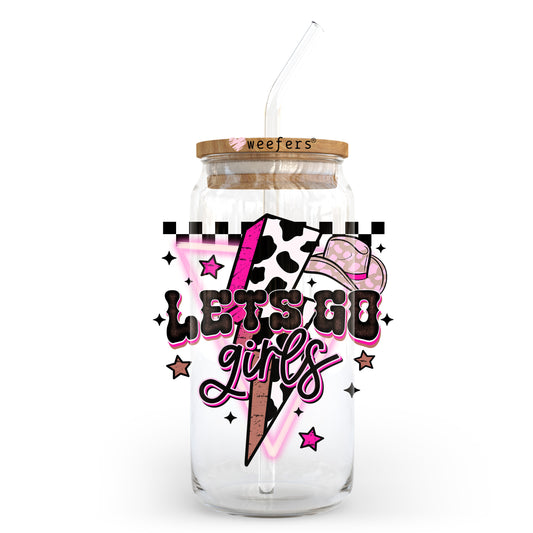 Let's Go Girl's Bachelorette 20oz Libbey Glass Can UV DTF or Sublimation Wrap - Decal Transfer - Weefers