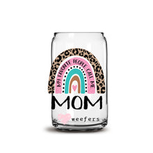 Load image into Gallery viewer, Mother&#39;s Day Mom Boho Rainbow Libbey Glass Can UV-DTF or Sublimation Wrap - Decal
