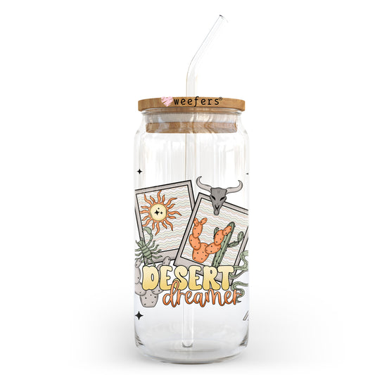 Desert Dreams 20oz Libbey Glass Can UV DTF or Sublimation Wrap - Decal Transfer Weefers