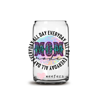 Mom All Day Everyday 16oz Libbey Glass Can UV DTF or Sublimation Wrap - Decal - Weefers