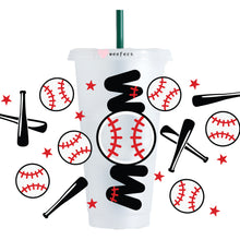 Load image into Gallery viewer, Baseball Mom Bats 24oz UV-DTF Cold Cup Wrap - Ready to apply Wrap - NO HOLE
