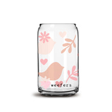 Load image into Gallery viewer, Boho Birds 16oz Libbey Glass Can UV-DTF or Sublimation Wrap - Decal
