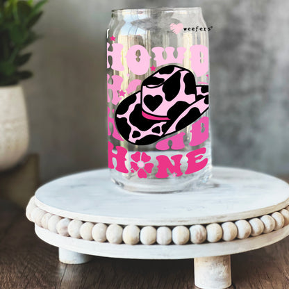 Howdy Honey 16oz Libbey Glass Can UV DTF or Sublimation Wrap - Decal - Weefers