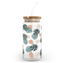 Load image into Gallery viewer, Monstera 20oz Libbey Glass Can, 34oz Hip Sip, 40oz Tumbler UVDTF or Sublimation Decal Transfer
