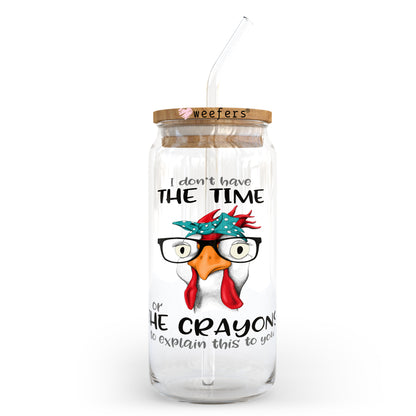 I don't have enough crayons Funny 20oz Libbey Glass Can, 34oz Hip Sip, 40oz Tumbler UV DTF or Sublimation Decal Transfer - Weefers