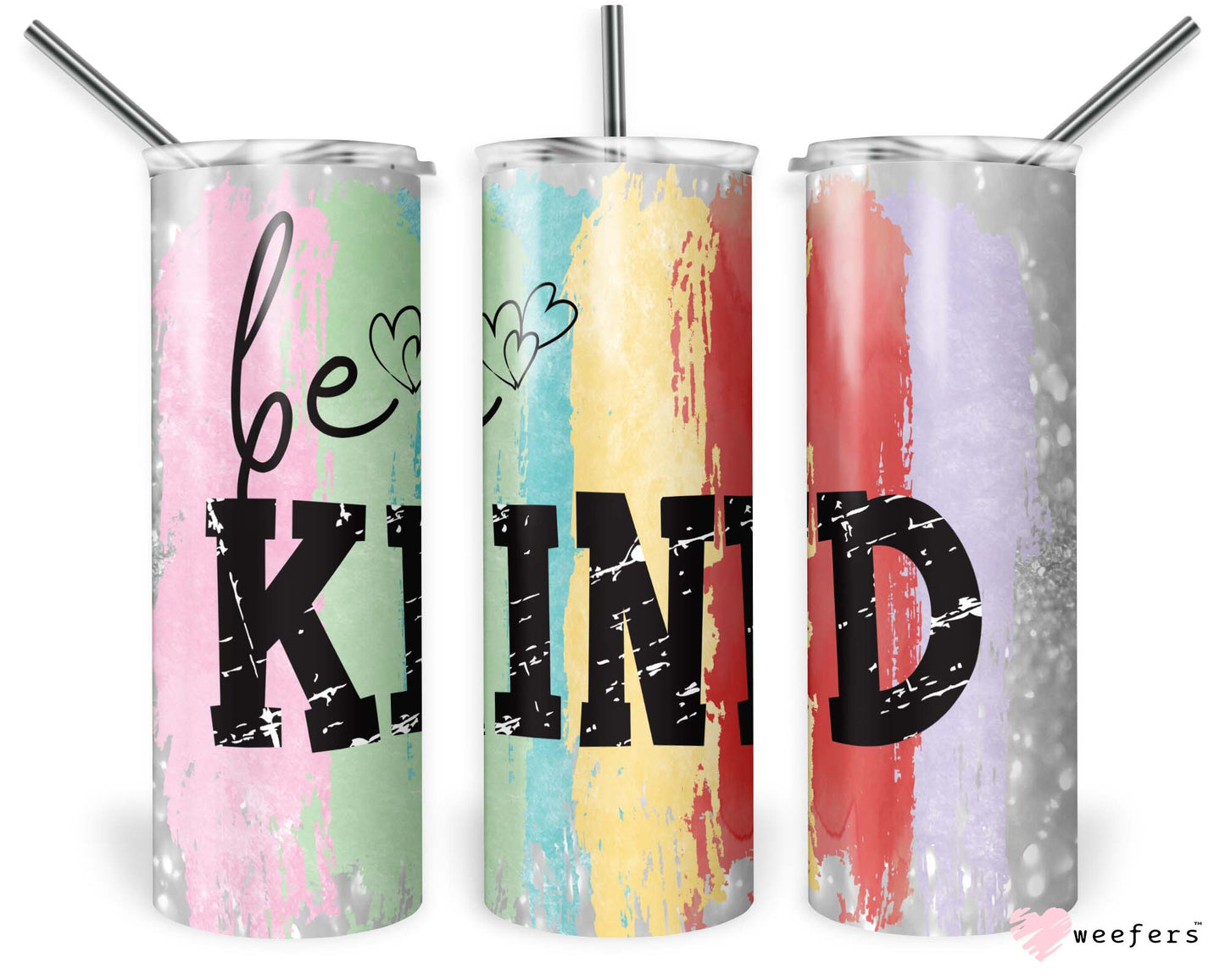 20oz Skinny Tumbler Wrap - Retro Be Kind - Weefers