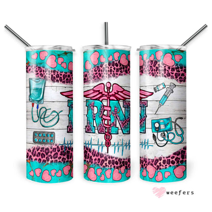 20oz Skinny Tumbler Wrap - RN Pink and Blue - Weefers