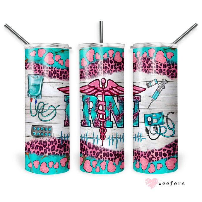20oz Skinny Tumbler Wrap - RN Pink and Blue Tumbler Wrap Weefers