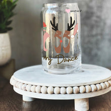 Load image into Gallery viewer, a glass jar with a deer design on it

