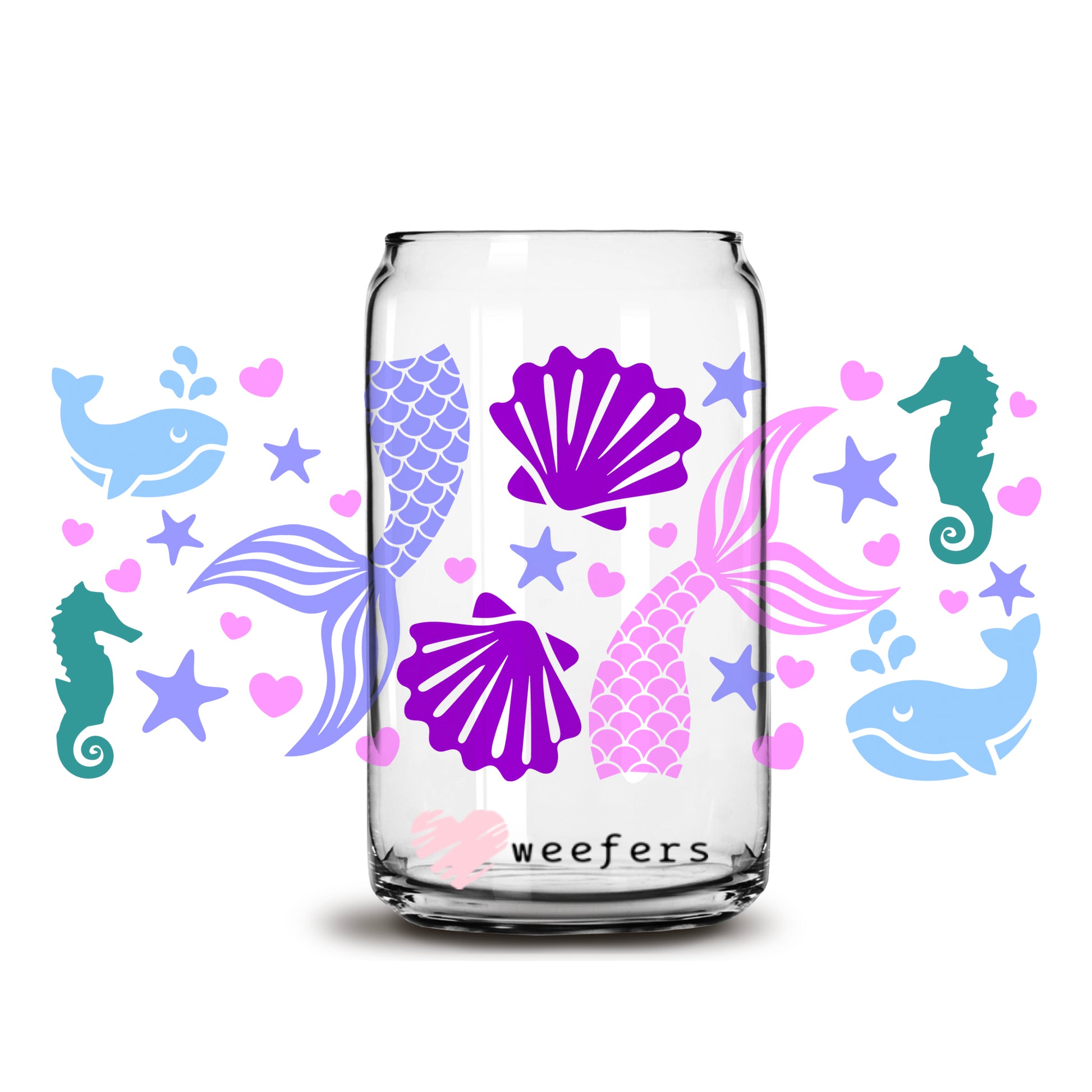 Mermaid Dreams Libbey Glass Can UV DTF or Sublimation Wrap - Decal - Weefers