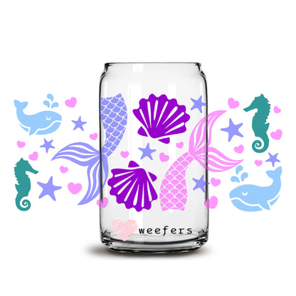 Mermaid Dreams Libbey Glass Can UV DTF or Sublimation Wrap - Decal - Weefers