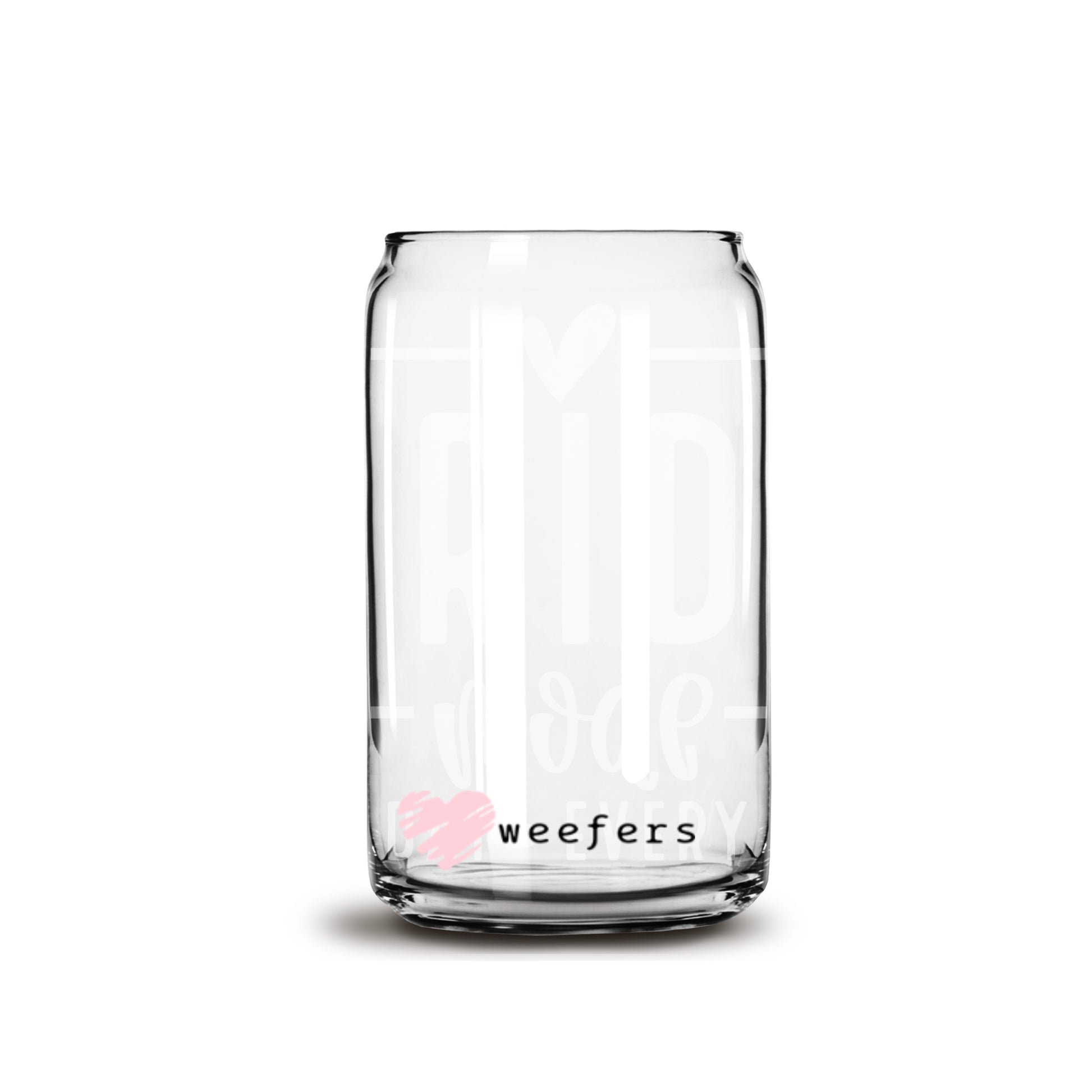 Bride Mode White 16oz Libbey Glass Can UV DTF or Sublimation Wrap - Decal - Weefers