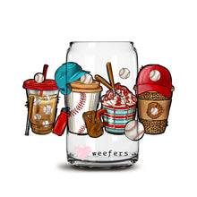 Load image into Gallery viewer, Baseball Coffee Latte Libbey Glass Can UV-DTF or Sublimation Wrap - Decal
