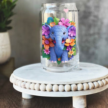 Load image into Gallery viewer, a glass jar with a picture of an elephant on it
