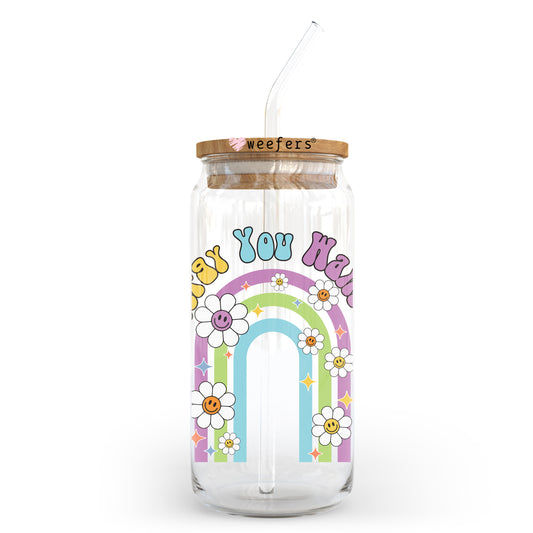 Be the Energy You Want to Attract 20oz Libbey Glass Can UV DTF or Sublimation Wrap - Decal Transfer Weefers
