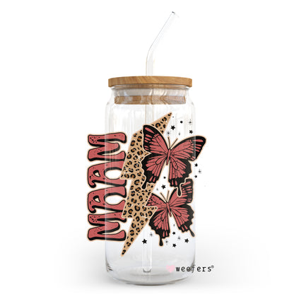 Boho Mama Lightening 20oz Libbey Glass Can UV DTF or Sublimation Wrap - Weefers