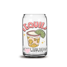 Load image into Gallery viewer, Tequila Cheaper than Therapy 16oz Libbey Glass Can UV-DTF or Sublimation Wrap - Decal
