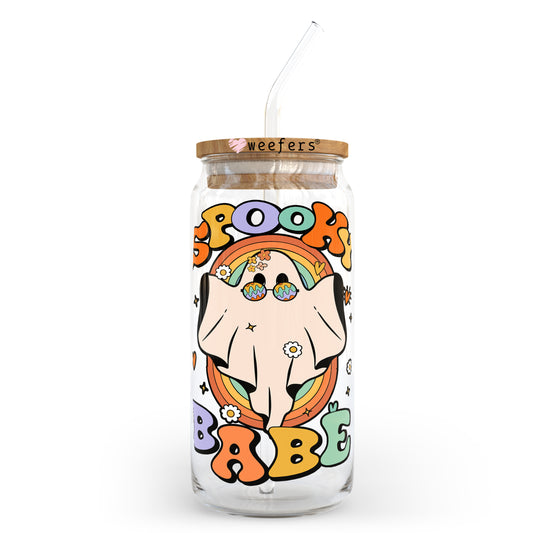 Spooky Babe Halloween 20oz Libbey Glass Can, 34oz Hip Sip, 40oz Tumbler UV DTF or Sublimation Decal Transfer - Weefers