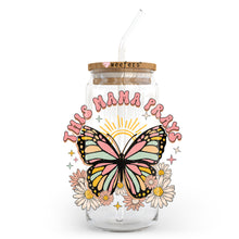 Load image into Gallery viewer, This Mama Prays Butterfly 20oz Libbey Glass Can, 34oz Hip Sip, 40oz Tumbler UVDTF or Sublimation Decal Transfer
