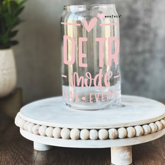 Bride Tribe Mode Blush 16oz Libbey Glass Can UV DTF or Sublimation Wrap - Decal Weefers