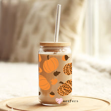 Load image into Gallery viewer, Fall into Pumpkins 16oz Libbey Glass Can UV-DTF or Sublimation Wrap - Decal
