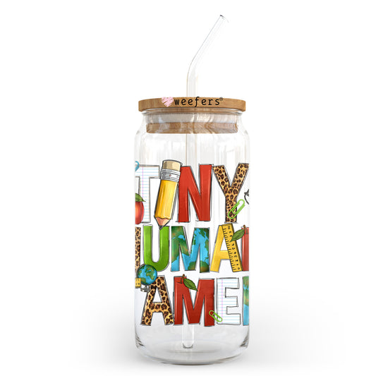 Tiny Human Tamer 20oz Libbey Glass Can UV DTF or Sublimation Wrap - Decal Transfer - Weefers