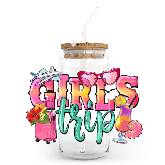 Girls Trip 20oz Libbey Glass Can UV DTF or Sublimation Wrap - Decal Transfer Weefers