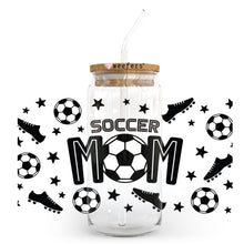 Load image into Gallery viewer, Soccer Mom 20oz Libbey Glass Can, 34oz Hip Sip, 40oz Tumbler UVDTF or Sublimation Decal Transfer
