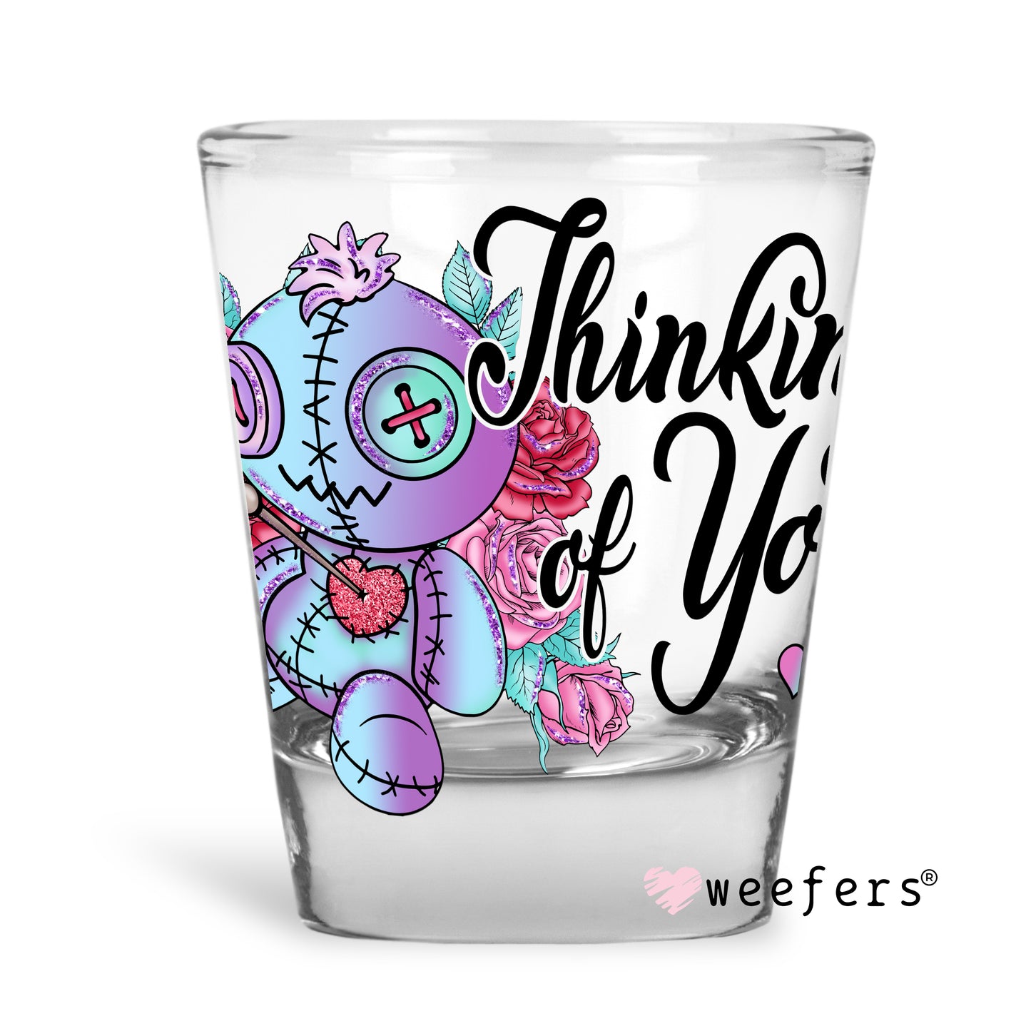 Thinking of You Shot Glass Short UV DTF or Sublimation Wrap - Decal - Weefers