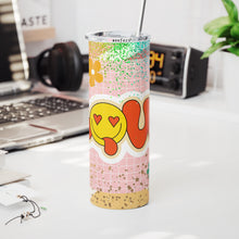 Load image into Gallery viewer, 20oz Skinny Tumbler Wrap - Love Smile Face
