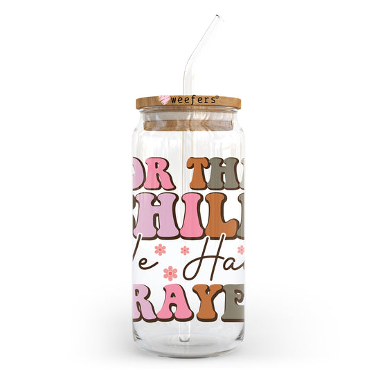 For this Child We Have Prayed 20oz Libbey Glass Can UV DTF or Sublimation Wrap - Decal Transfer - Weefers