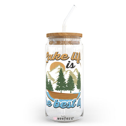 Lake Life is the Best Life 20oz Libbey Glass Can, 34oz Hip Sip, 40oz Tumbler UV DTF or Sublimation Decal Transfer - Weefers