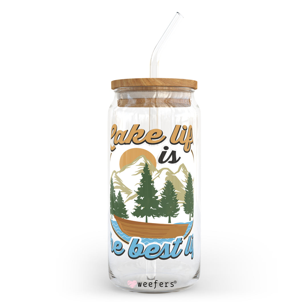Lake Life is the Best Life 20oz Libbey Glass Can, 34oz Hip Sip, 40oz Tumbler UVDTF or Sublimation Decal Transfer