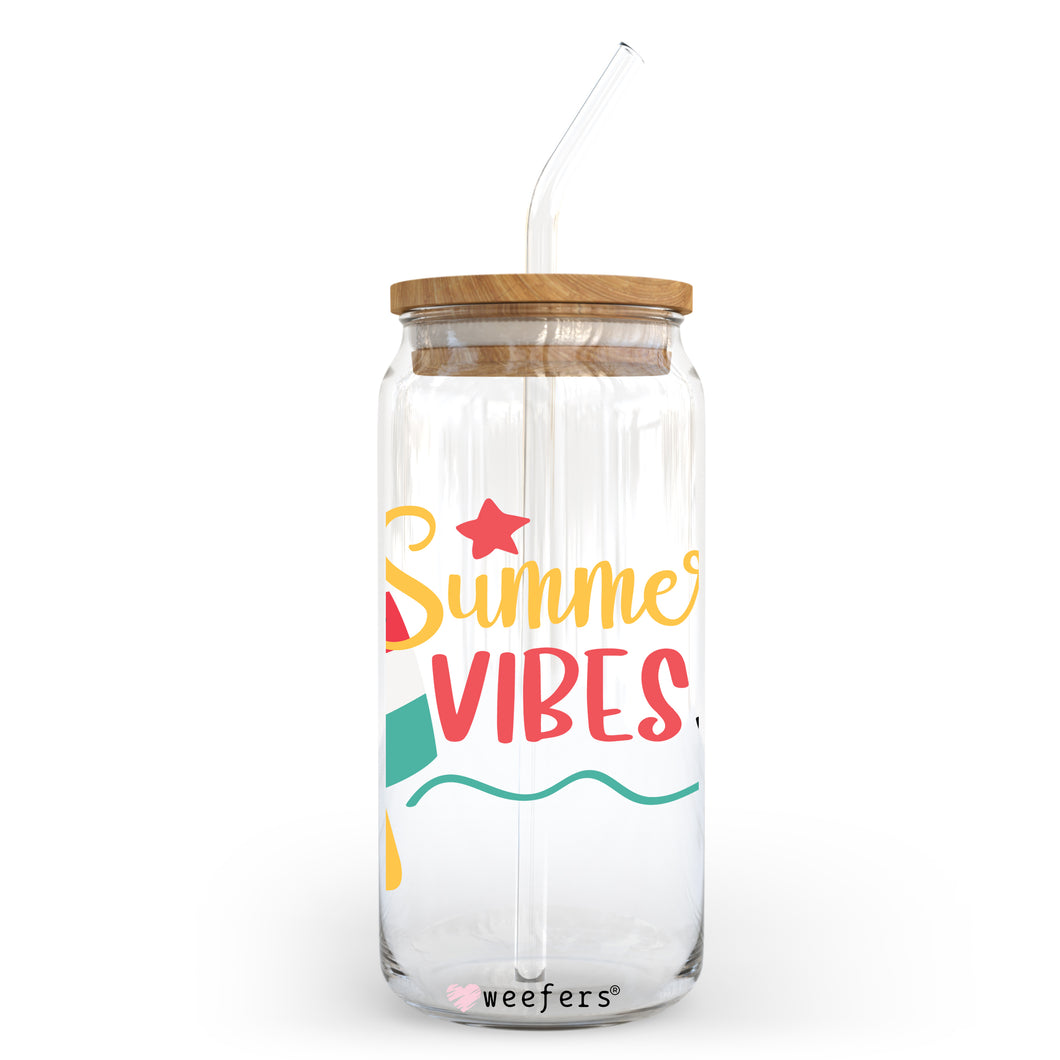 Watermelon Summer Vibes 20oz Libbey Glass Can UV-DTF or Sublimation Wrap - Decal