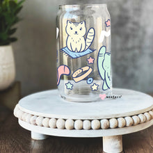 Load image into Gallery viewer, Retro Cat 2 Libbey Glass Can Wrap UV-DTF Sublimation Transfers
