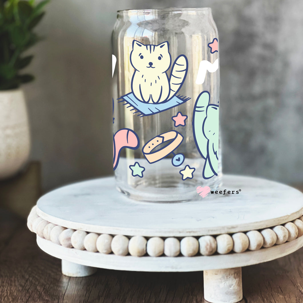 Retro Cat 2 Libbey Glass Can Wrap UV-DTF Sublimation Transfers