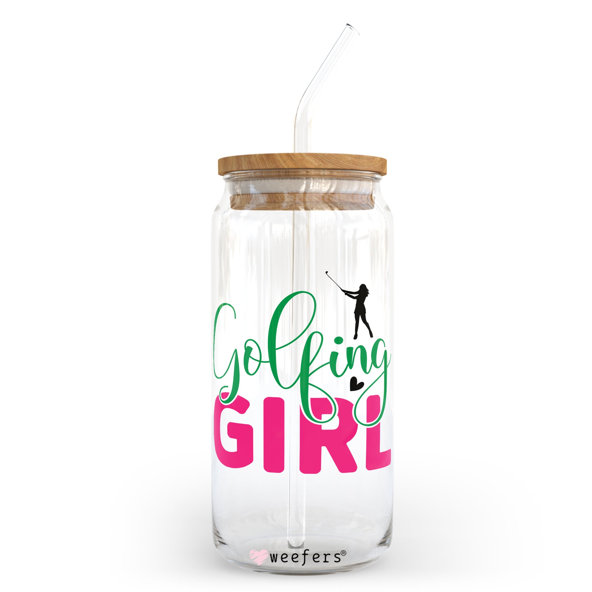 Golf Girl 20oz Libbey Glass Can, 34oz Hip Sip, 40oz Tumbler UV DTF or Sublimation Decal Transfer - Weefers