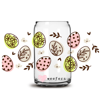 Easter Boho Egg Hunt Libbey Glass Can Wrap UV DTF Sublimation Transfers - Weefers