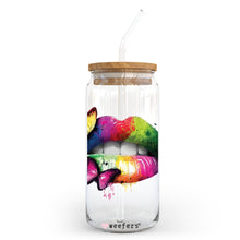 Load image into Gallery viewer, Rainbow Lips 20oz Libbey Glass Can UV-DTF or Sublimation Wrap - Decal
