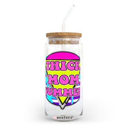 Thick Mom Summer 20oz Libbey Glass Can, 34oz Hip Sip, 40oz Tumbler UV DTF or Sublimation Decal Transfer - Weefers