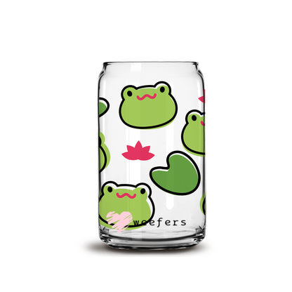 Froggy Frog Libbey Glass Can UV DTF or Sublimation Wrap - Decal - Weefers