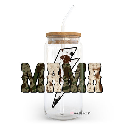 Lightening Bolt Mama 20oz Libbey Glass Can, 34oz Hip Sip, 40oz Tumbler UV DTF or Sublimation Decal Transfer - Weefers