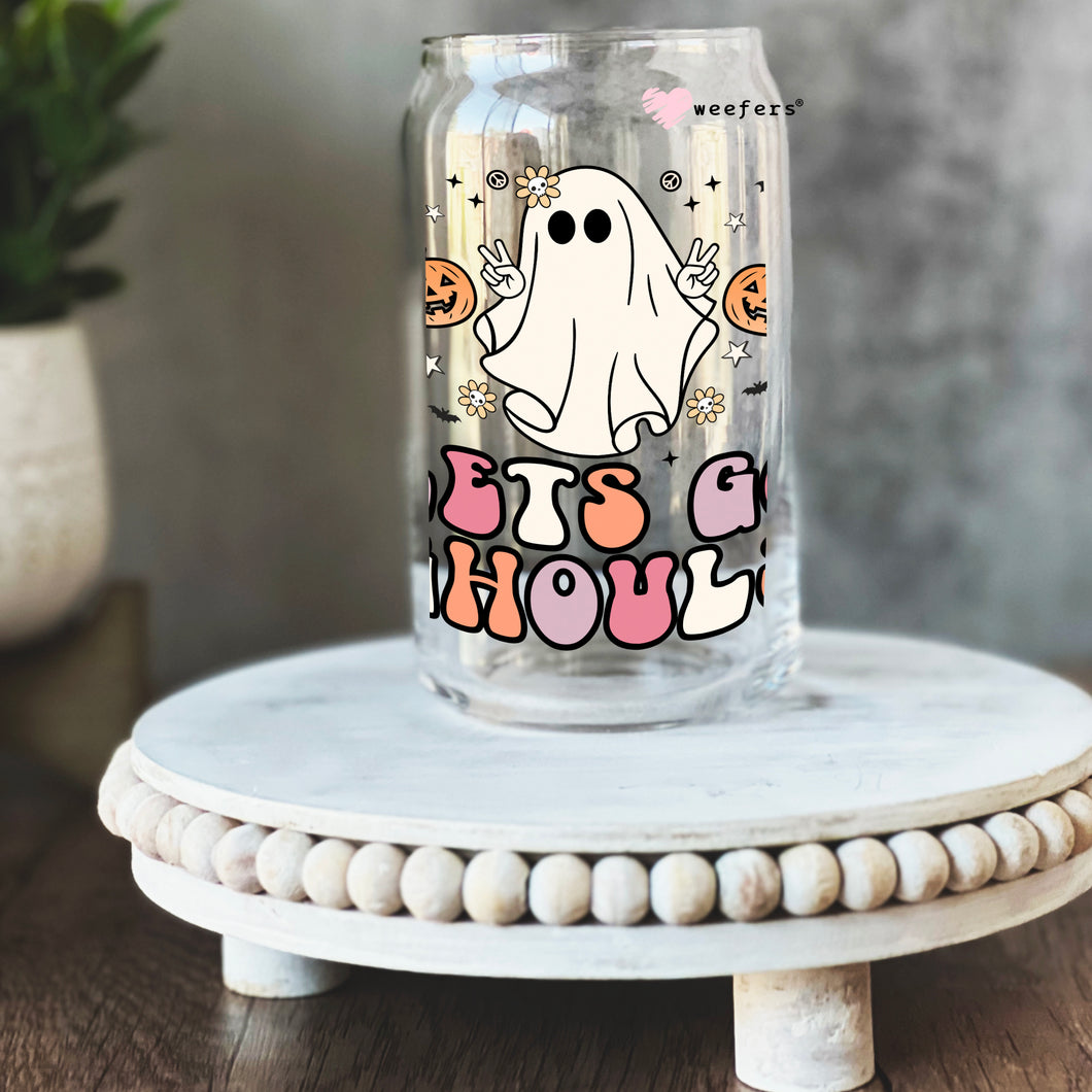 Let's Go Ghouls Halloween 16oz Libbey Glass Can UV-DTF or Sublimation Wrap - Decal