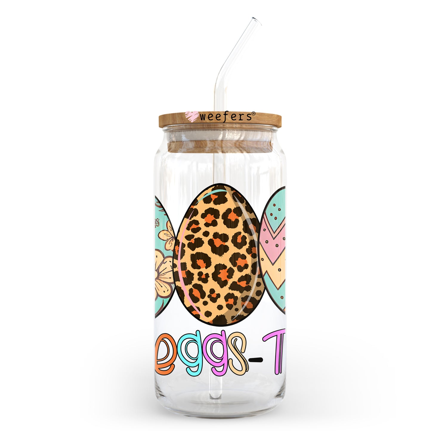 I'm Eggs-Tra Easter Eggs 20oz Libbey Glass Can UV DTF or Sublimation Wrap - Decal Transfer - Weefers