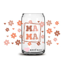 Load image into Gallery viewer, Mama Boho Flowers Libbey Glass Can UV-DTF or Sublimation Wrap - Decal
