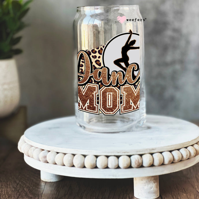 a glass jar with the words dance mom on it